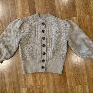 Who What Wear Textured Beige Cardigan - Small